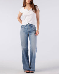 AMO Buttercup Knit Top in White 