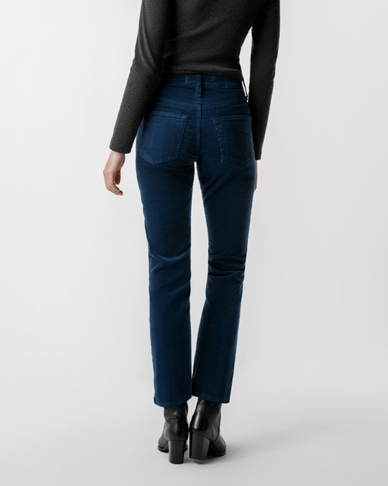 AMO Corduroy Chloe Crop in Neptune 