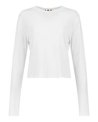 AMO L/S Babe Tee - #27 in White 