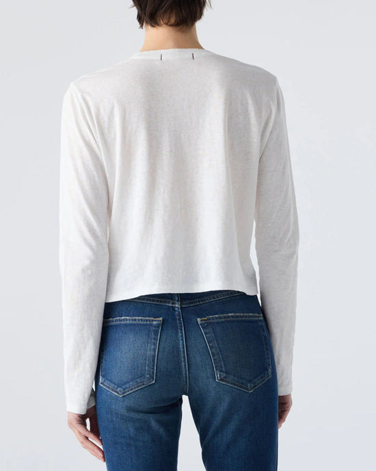 AMO L/S Babe Tee - #27 in White 