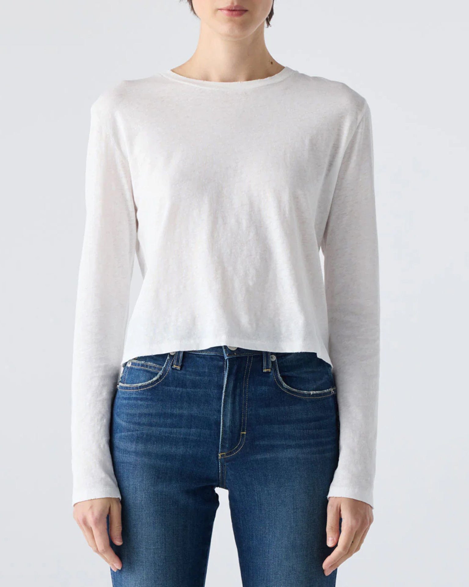 L/S Babe Tee - #27 in White