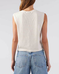 AMO Clothing Sleeveless Babe Tee in Natural
