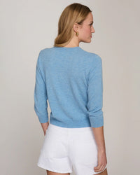 Autumn Cashmere Baby Cardigan in Wedgewood 3 - Bliss Boutiques