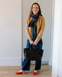 Autumn Cashmere Cable Yoke Crew in Honey 3 - Bliss Boutiques