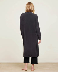 Barefoot Dreams Clothing CC Luxe High Slit Cardigan in Carbon
