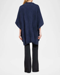 Barefoot Dreams Clothing Tidewater / O/S CC Shawl Collar Poncho in Tidewater
