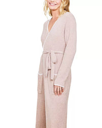 Barefoot Dreams Lingerie CCL Contrast Ribbed Robe in Willow/Pearl
