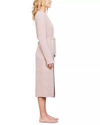 Barefoot Dreams Lingerie CCL Contrast Ribbed Robe in Willow/Pearl