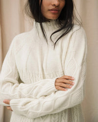 Beaumont Organic Morina Lambswool Jumper in Ecru 