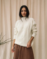 Beaumont Organic Morina Lambswool Jumper in Ecru 