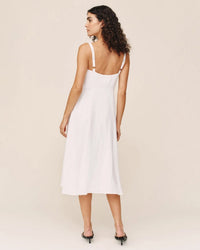 Bella Dahl Apron Midi Dress in White 3 - Bliss Boutiques