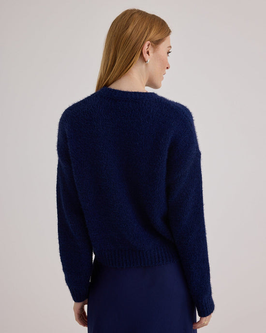 Bella Dahl Drop Shoulder Sweater in Eclipse Blue 