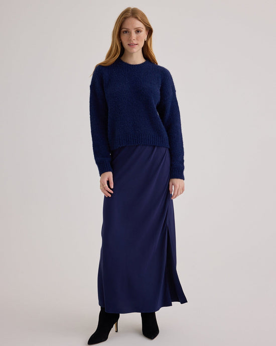 Bella Dahl Drop Shoulder Sweater in Eclipse Blue 
