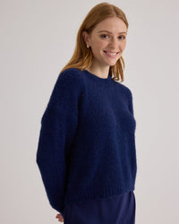 Bella Dahl Drop Shoulder Sweater in Eclipse Blue 