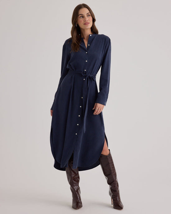 Bella Dahl Flowy Hem Maxi Dress in Endless Sea 