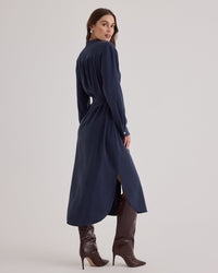 Bella Dahl Flowy Hem Maxi Dress in Endless Sea 