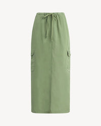 Bella Dahl Goldie Bellow Pkt Cargo Skirt in Lush Foliage 