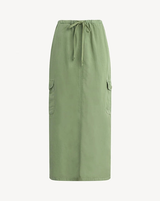 Bella Dahl Goldie Bellow Pkt Cargo Skirt in Lush Foliage 