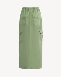 Bella Dahl Goldie Bellow Pkt Cargo Skirt in Lush Foliage 