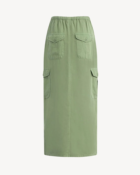 Bella Dahl Goldie Bellow Pkt Cargo Skirt in Lush Foliage 