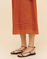 Bella Dahl Halter Neck Mixed Dress in Red Sand 3 - Bliss Boutiques