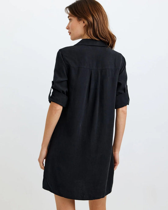 Bella Dahl L/S A Line Shirtdress in Vintage Black 