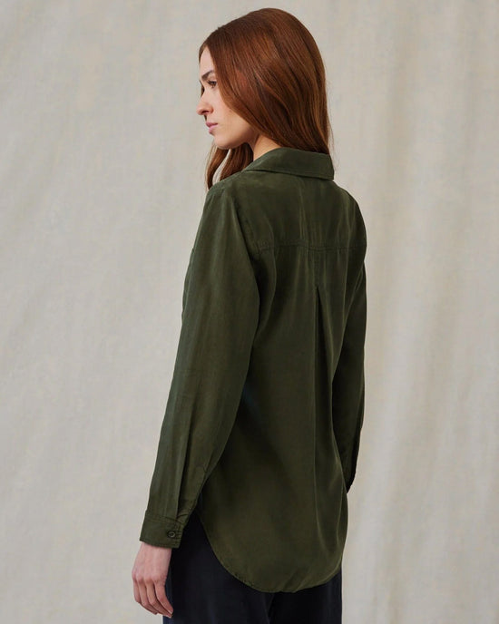 Bella Dahl Long Sleeve Pullover Tunic in Italian Herb 