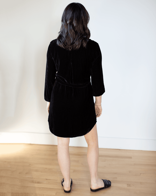 Bella Dahl Long Sleeve Tunic Dress in Black 