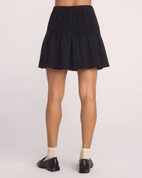 Bella Dahl Pintuck Mini Skirt in Black 