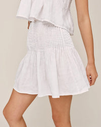 Bella Dahl Pintuck Mini Skirt in White 3 - Bliss Boutiques