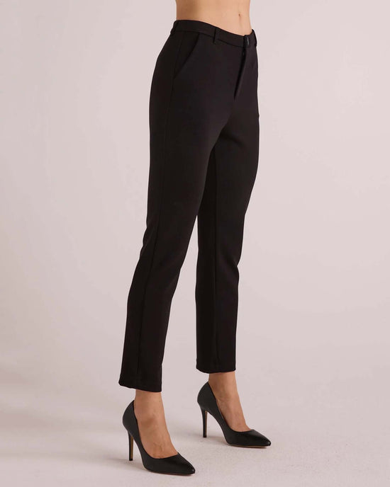 Bella Dahl Simone Slim Ponte Trouser in Black 