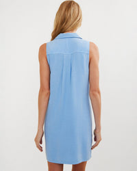 Bella Dahl Sleeveless A - Line Dress in Tidal Blue 3 - Bliss Boutiques