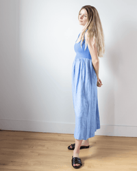 Bella Dahl Sleeveless Knit Combo Dress in Riviera Blue 
