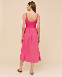 Bella Dahl Sleeveless Knit Combo Dress in Spiced Hibiscus 3 - Bliss Boutiques