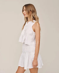 Bella Dahl Sleeveless Pintuck Top in White 3 - Bliss Boutiques