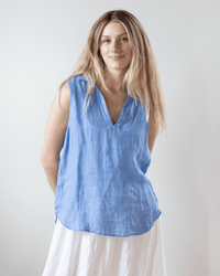 Bella Dahl Sleeveless Pullover in Riviera Blue 