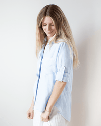 Bella Dahl Split Back Button Down in Clear Water 