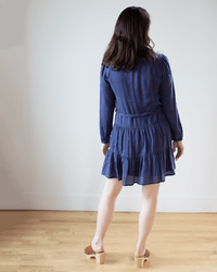Bella Dahl Tiered Mini Dress w/ Belt in Nautical Navy 
