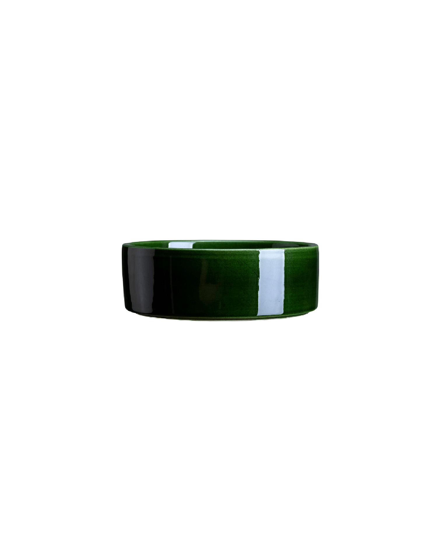Hoff Glazed 3.1 inch Saucer in Emerald Green