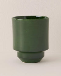 Bergs Potter Home Hoff Glazed 7.1 inch Pot in Emerald Green