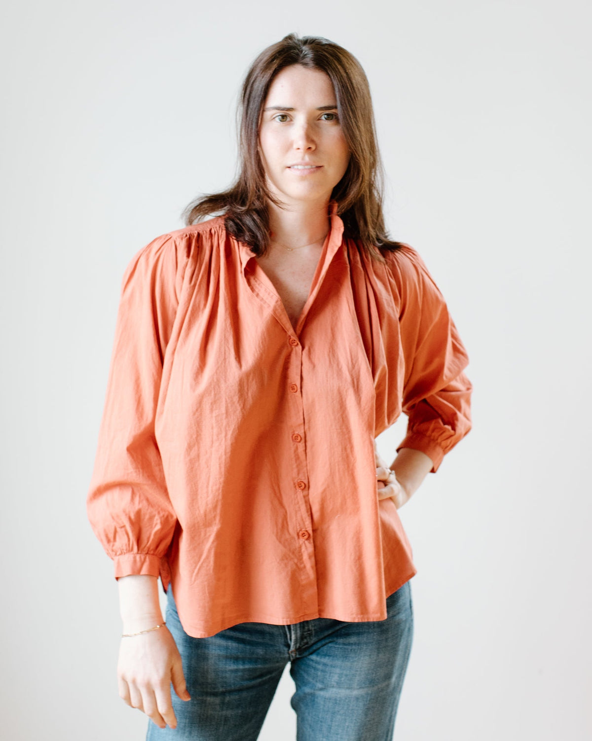 A Shirt Thing Clothing Flora - Cabo in Apricot