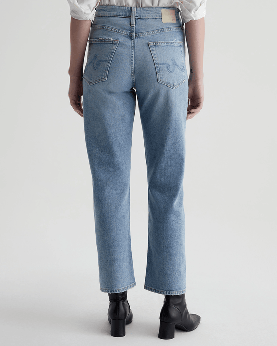 AG Jeans Rian High Rise Straight in Eclipsed 
