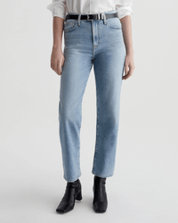 AG Jeans Denim Rian High Rise Straight in Eclipsed