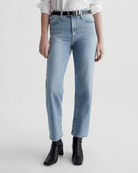 AG Jeans Rian High Rise Straight in Eclipsed 