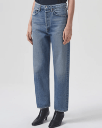 AGOLDE Denim 90s Crop Mid Rise Loose Straight in Hooked