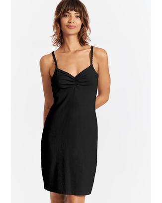 AMO Clothing Scallop Cami Dress in Vintage Black