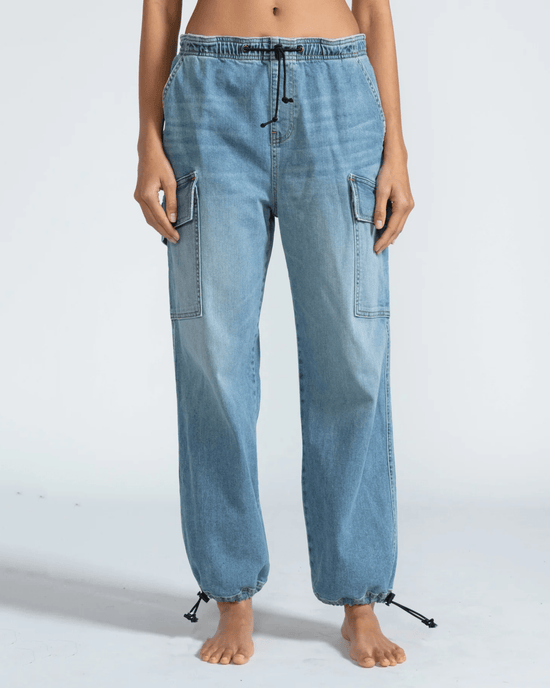 ASKK NY Denim Parachute Pant in Water Street