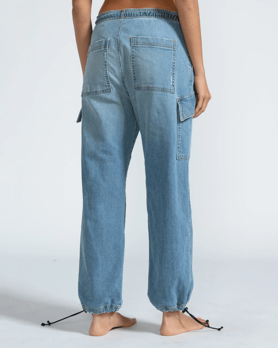 ASKK NY Denim Parachute Pant in Water Street