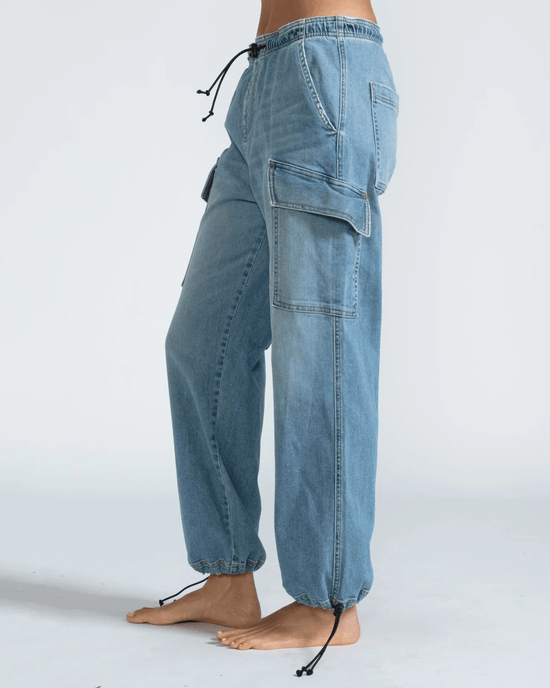 ASKK NY Denim Parachute Pant in Water Street