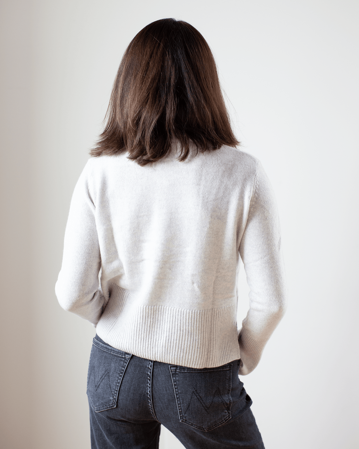 Autumn Cashmere Clothing Boxy Crew w/ Slits in Sleet